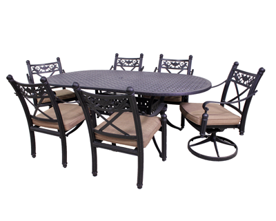 Basso Collection 4 Dining Chairs 2 Swivel Rockers And Le Terrace 42 X 72 Oval Basso Collection 4 Dining Chairs 2 Swivel Rockers And Le Terrace 42 X 72 Oval