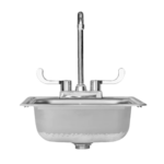 Lion Premium Grills - 15 X 15 Outdoor Rated Stainless Steel Sink With Hot/Cold Faucet - 54167 - Image 2