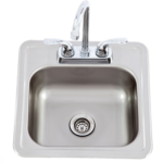 15 X 15 Outdoor Rated Stainless Steel Sink With Hot/Cold Faucet - 54167