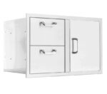PCM 32-in Stainless Steel Reversible Access Door & Double Drawer Combo - BBQ-DDC - Image 3