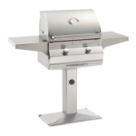 Fire Magic Choice C430S 24-Inch Grill With Analog Thermometer On Patio Post - C430S-RT1-P6
