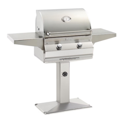 Fire Magic Choice C430S 24-Inch Grill With Analog Thermometer On Patio Post - C430S-RT1-P6