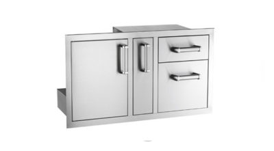 Fire Magic – Premium Flush 36-Inch Access Door w/ Platter Storage & Double Drawer