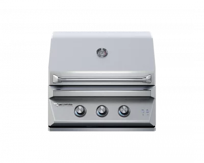 A close-up of a stainless steel temperature gauge, marked with a range from 0 to 800 degrees Fahrenheit.
Quick view
Compare
Twin Eagles 30-Inch 2-Burner Grill – TEBQ30