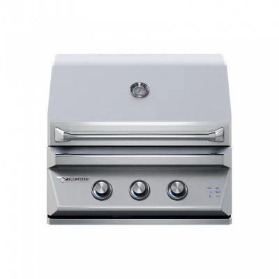 A close-up of a stainless steel temperature gauge, marked with a range from 0 to 800 degrees Fahrenheit. Quick view Compare Twin Eagles 30-Inch 2-Burner Grill – TEBQ30