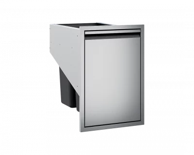 Twin Eagles 18-Inch Roll-Out Stainless Steel Double Trash Drawer / Recycling Bin – TETD182T-B