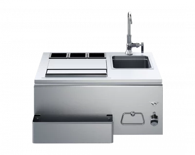 Twin Eagles 30-Inch Built-In Stainless Steel Outdoor Bar With Sink and Ice Bin Cooler - TEOB30-B