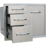 Sunstone 30" Triple Drawer Propane Tank Drawer w/Trash Bag Ring