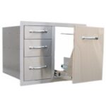 Sunstone 30" Triple Drawer Propane Tank Drawer w/Trash Bag Ring - Image 2