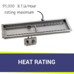 48" x 14" Stainless Steel Rectangular Drop-in Fire Pit Pan With Electric Ignition System kit, CSA Certified