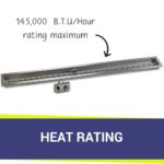 72" x 6" Stainless Steel Linear Drop-in Fire Pit Pan With Electric Ignition System kit, CSA Certified