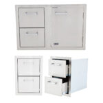 Lion BBQ Double Drawer and Door and Drawer Combination