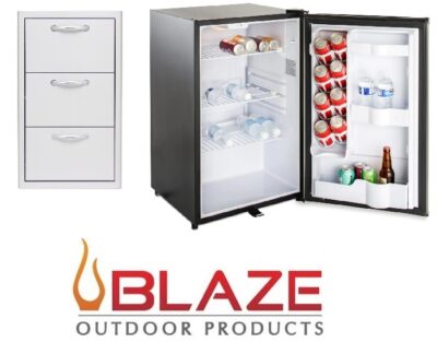 Blaze Triple Drawer and Stainless Front 4.5 Cubic Feet Fridge Package
