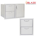 Blaze Door Drawer Combo 32" and Double Access Drawer (BLZ-DDC-R + BLZ-DRW2-R)