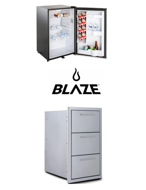 product image Blaze Triple Drawer and Stainless Front 4.4 Cubic Feet Fridge Package - Image 1