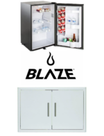 Blaze 32" Double Door and Stainless Front 4.4 Cubic Feet Fridge Package