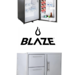 Blaze Door Drawer Combo 32" and Stainless Front 4.4 Cubic Feet Fridge Package Deal
