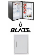 Blaze 21-Inch Vertical Access Door and Stainless Front 4.4 Cubic Feet Fridge Package