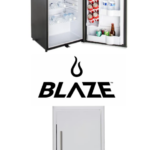 Blaze 18-Inch Vertical Access Door and Stainless Front 4.4 Cubic Feet Fridge Package