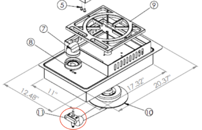 Propane Valve for Lion Single Side Burner