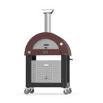 Alfa Brio 27-Inch Outdoor Propane Gas Pizza Oven - Antique Red / Top only or Freestanding - Image 2