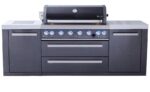 Mont Alpi 805 Deluxe Propane Gas Island Grill W/ Infrared Side Burner & Rotisserie Kit - Stainless Steel - MAi805-D - Image 3