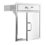 PCM - 21-Inch Stainless Steel Single Access Door & Drawer Combo - BBQ-260-SV24-DR1 - Image 4