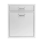 PCM - 20-Inch Stainless Steel Single Drawer With Roll-Out Trash & Recycling Bin Combo