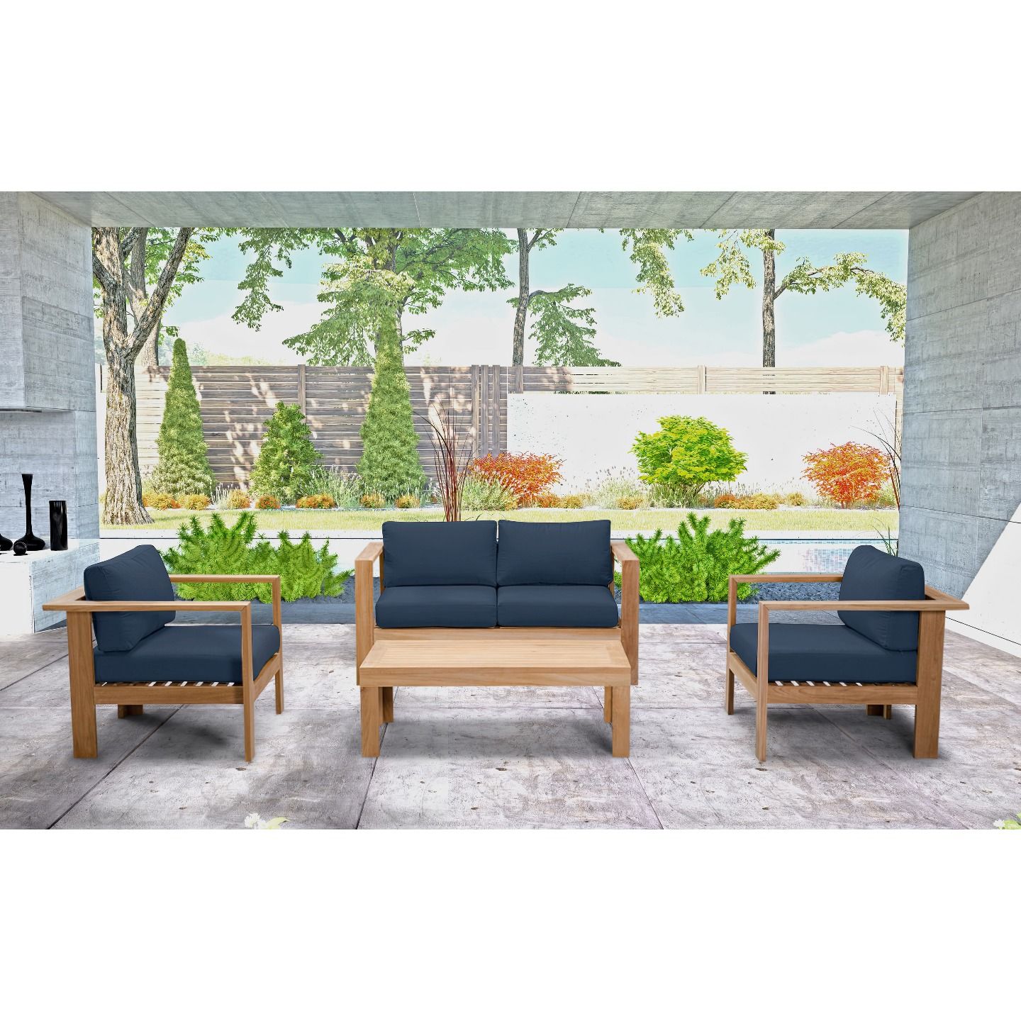 Harmonia Living Ando 4 Piece Loveseat Set – HL-ANDO-TK-4LSS