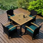 Harmonia Living - Arbor 5 Piece Arm Dining Set