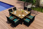 Harmonia Living - Arbor 9 Piece Arm Square Dining Set