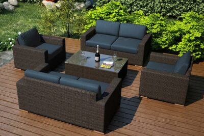 Harmonia Living – Arden 5 Piece Double Loveseat Set