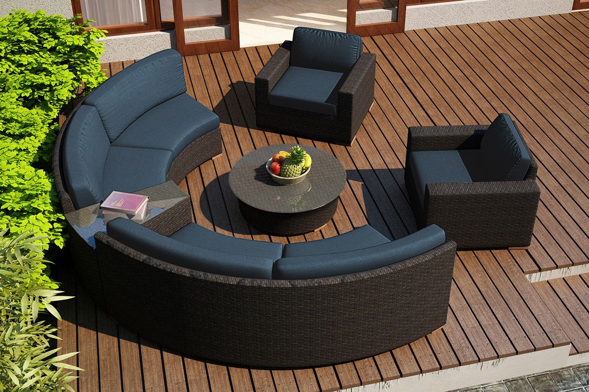 Harmonia Living – Arden 6 Piece Curved Sectional Set