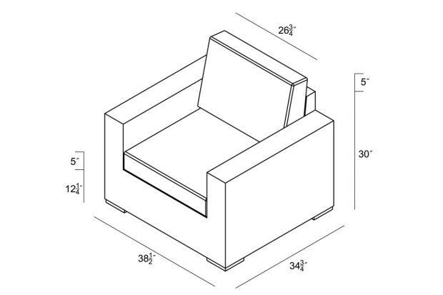 Club chair size discount