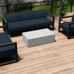 Harmonia Living - Avion Mason 4 Piece Sofa Loveseat Set - Slate