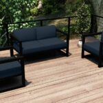 Harmonia Living - Avion 3 Piece Loveseat Set - Black