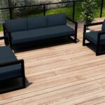 Harmonia Living - Avion 3 Piece Sofa Loveseat - Black