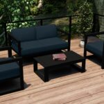 Harmonia Living - Avion 4 Piece Sofa Set - Black