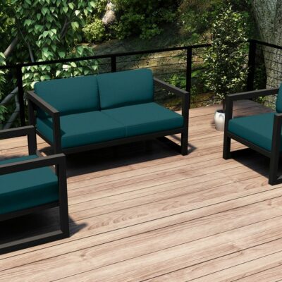 Harmonia Living - Avion 3 Piece Loveseat Set - Slate