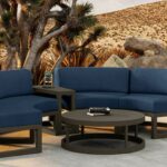 Harmonia Living - Avion 4 Piece Curve Sectional Set - Slate