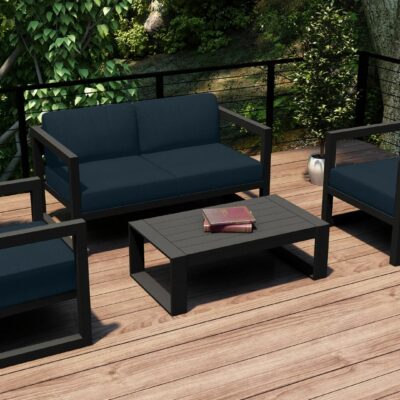Harmonia Living - Avion 4 Piece Sofa Set - Slate