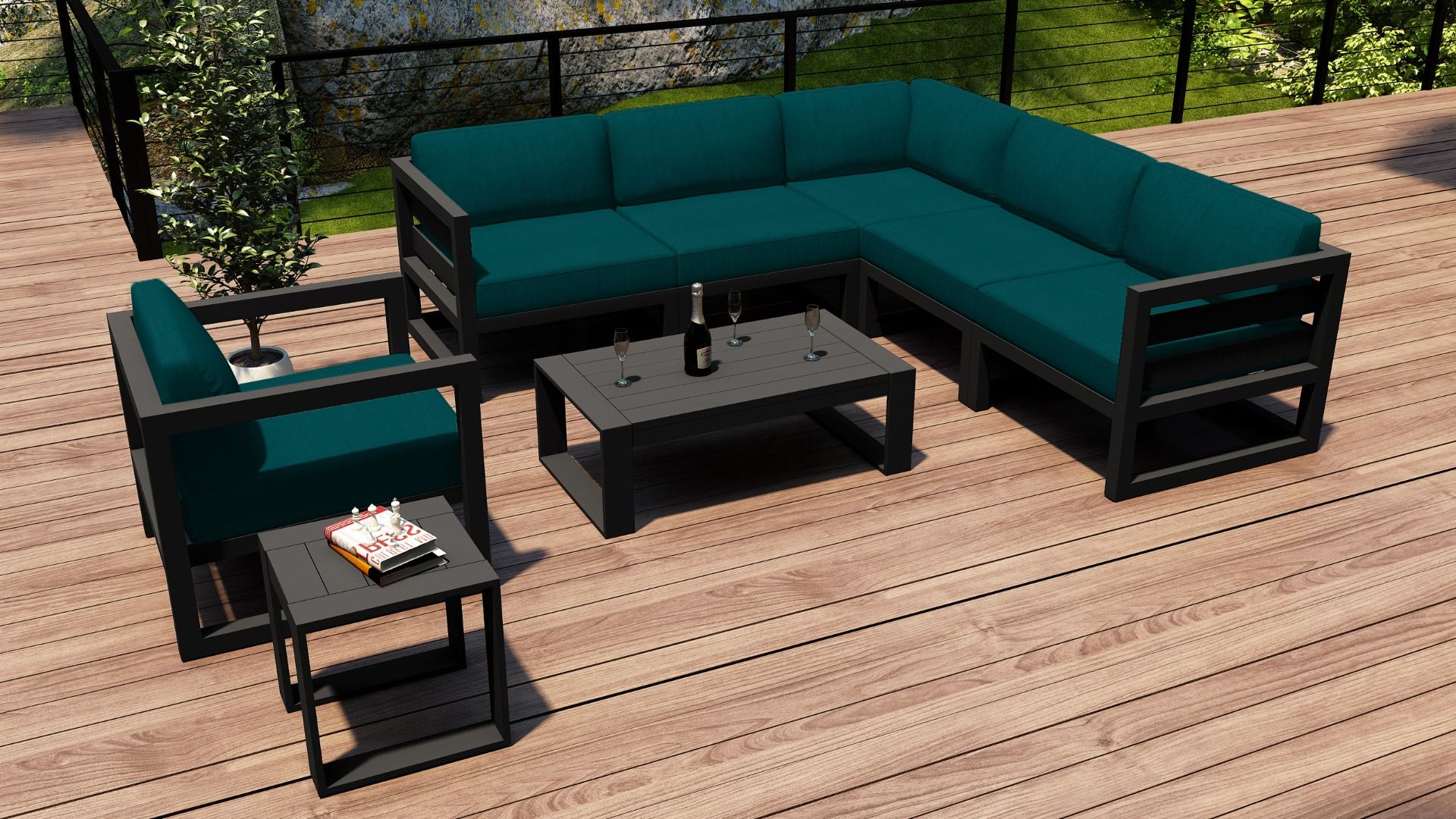 Harmonia Living – Avion 8 Piece Sectional Set