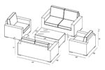 Harmonia Living - Arden 5 Piece Double Loveseat Set - Image 2