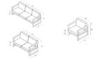 Harmonia Living - Avion 3 Piece Sofa / Loveseat / Clubchair Set - Image 2
