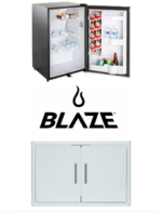 Blaze 25" Double Door and Stainless Front 4.4 Cubic Feet Fridge Package