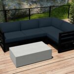 Harmonia Living - Avion Mason 5 Piece Sectional Set - Black