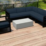 Harmonia Living - Avion Mason 7 Piece Sectional Set - Black