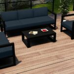 Harmonia Living - Avion 5 Piece Sofa Set - Black