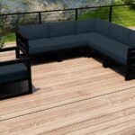 Harmonia Living - Avion 6 Piece Sectional Set - Black