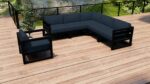 Harmonia Living - Avion 6 Piece Sectional Set - Black